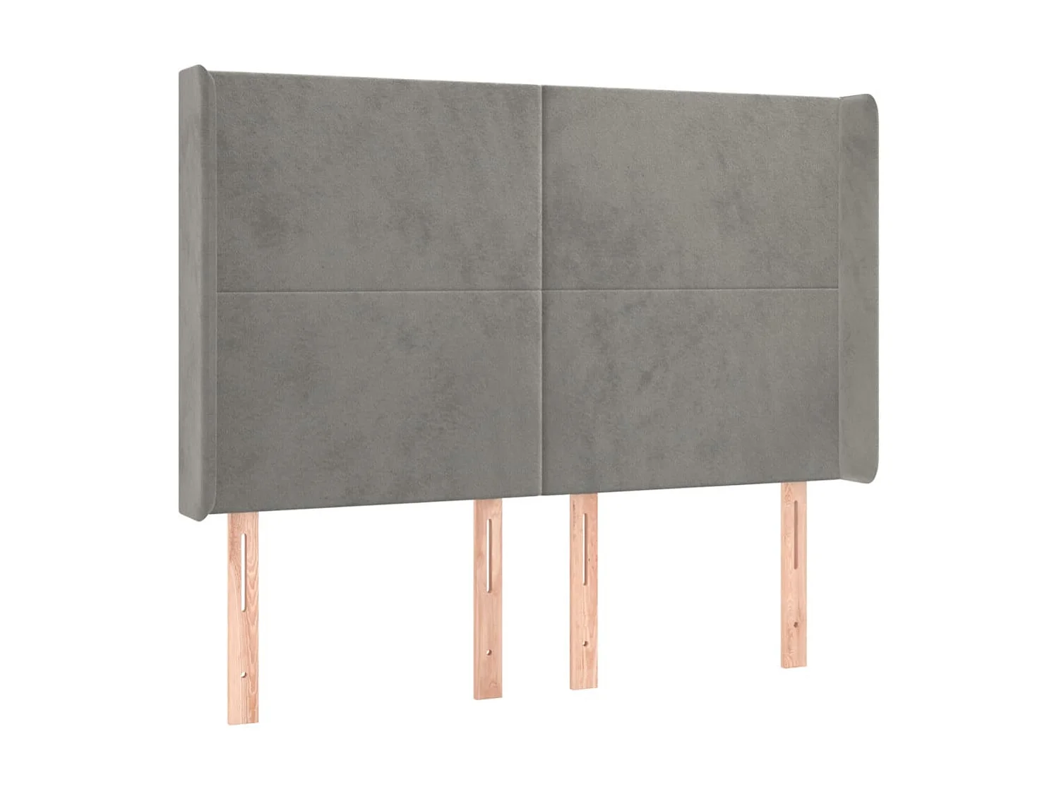 Tête de lit à LED Gris clair 147x16x118/128 cm Velours POI33691 BonneVie Meuble