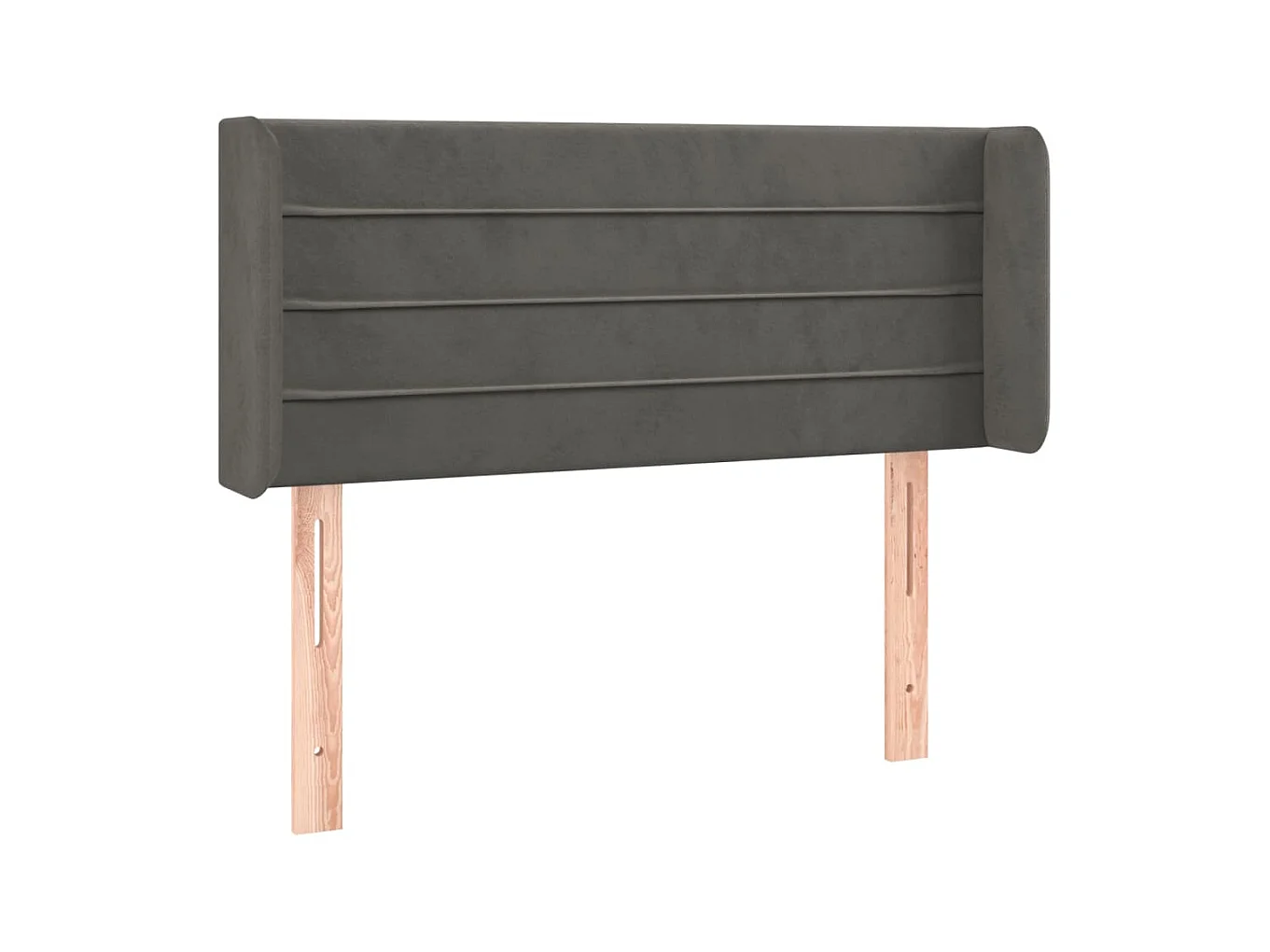 Tête de lit avec oreilles Gris foncé 93x16x78/88 cm Velours POI72625 BonneVie Meuble