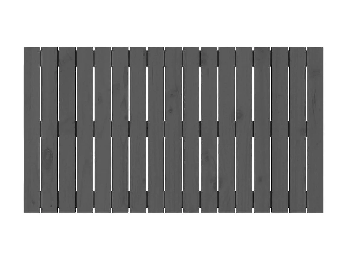 Tête de lit murale Gris 108x3x60 cm Bois massif de pin POI88942 BonneVie Meuble