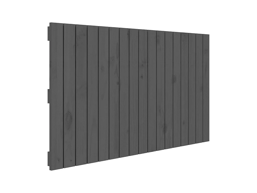 Tête de lit murale Gris 108x3x60 cm Bois massif de pin POI88942 BonneVie Meuble