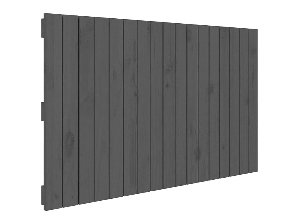 Tête de lit murale Gris 108x3x60 cm Bois massif de pin POI88942 BonneVie Meuble