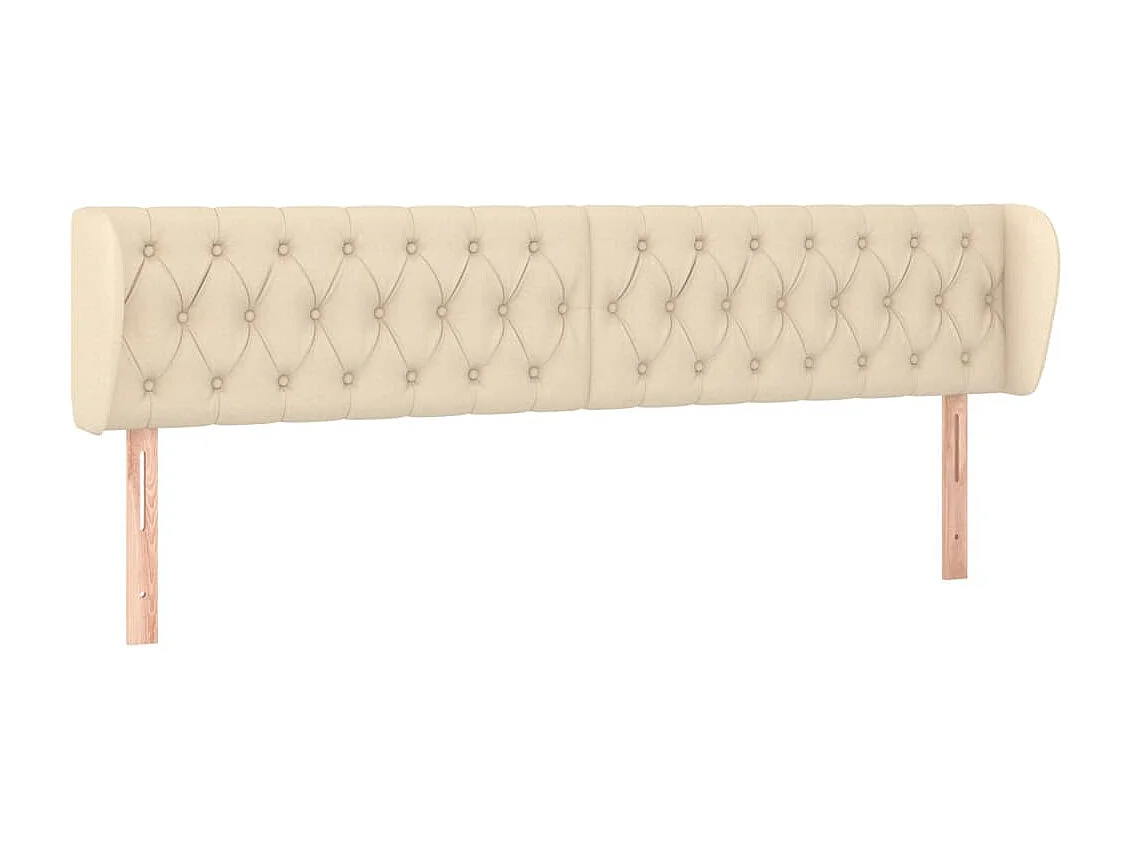 Testiera ad Orecchio Crema 183x23x78/88 cm in Tessuto CFW656940