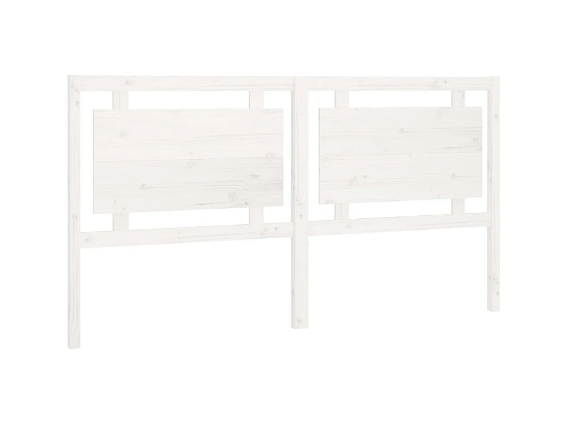 Testiera | Testata del letto per Letto Bianca 185,5x4x100 cm Legno Massello di Pino