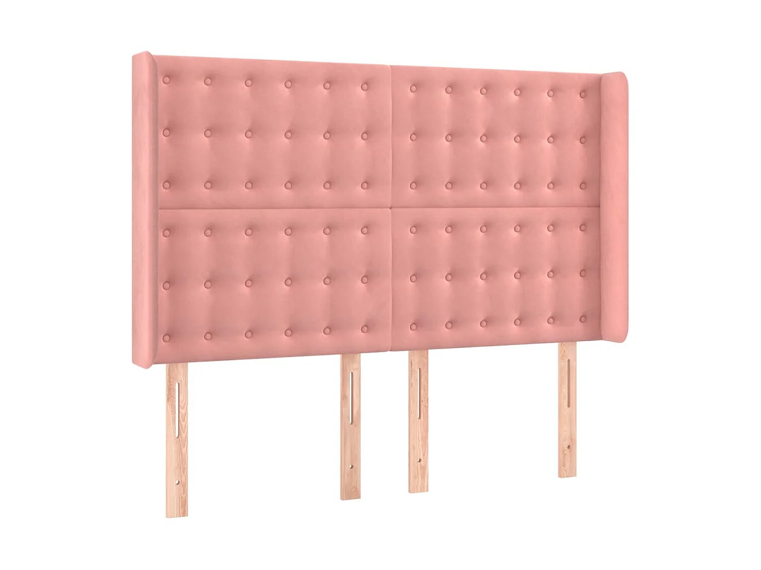 Hoofdbord LED 147x16x118/128 cm fluweel roze NL192329