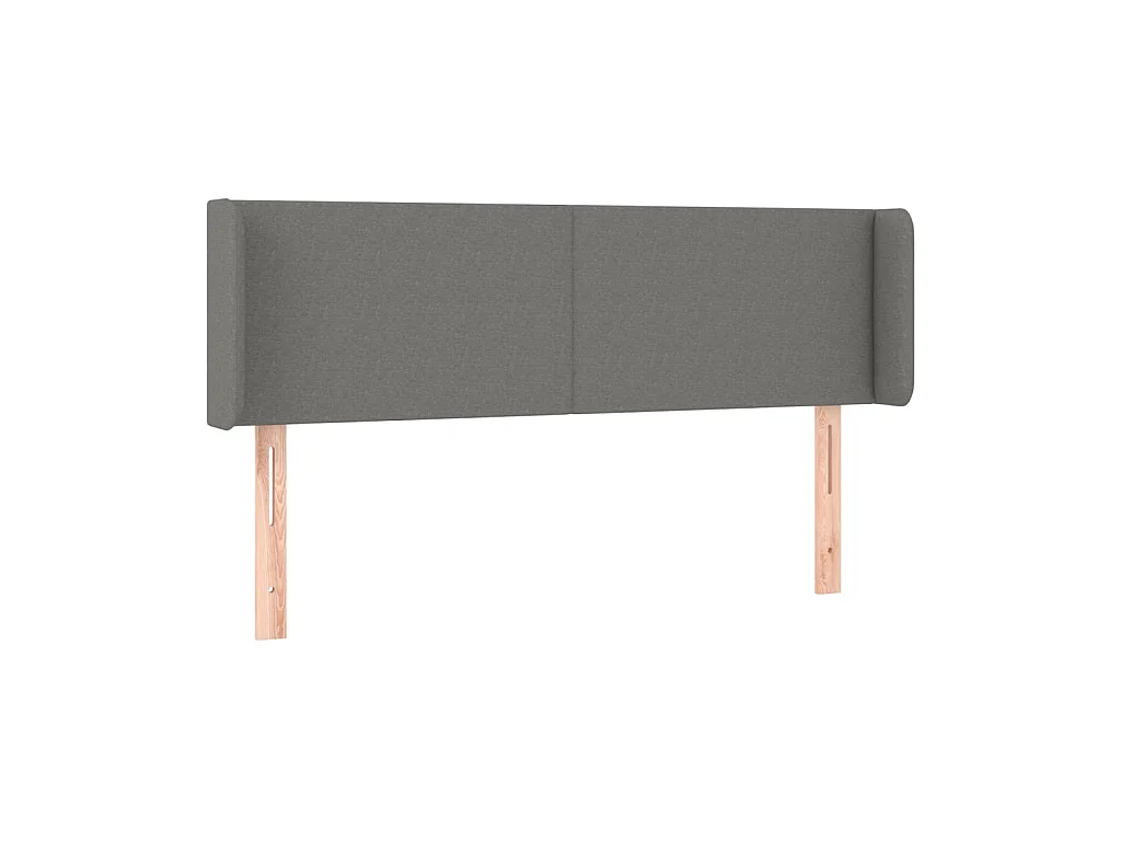 Tête de lit avec oreilles Gris foncé 147x16x78/88 cm Tissu POI72058 BonneVie Meuble