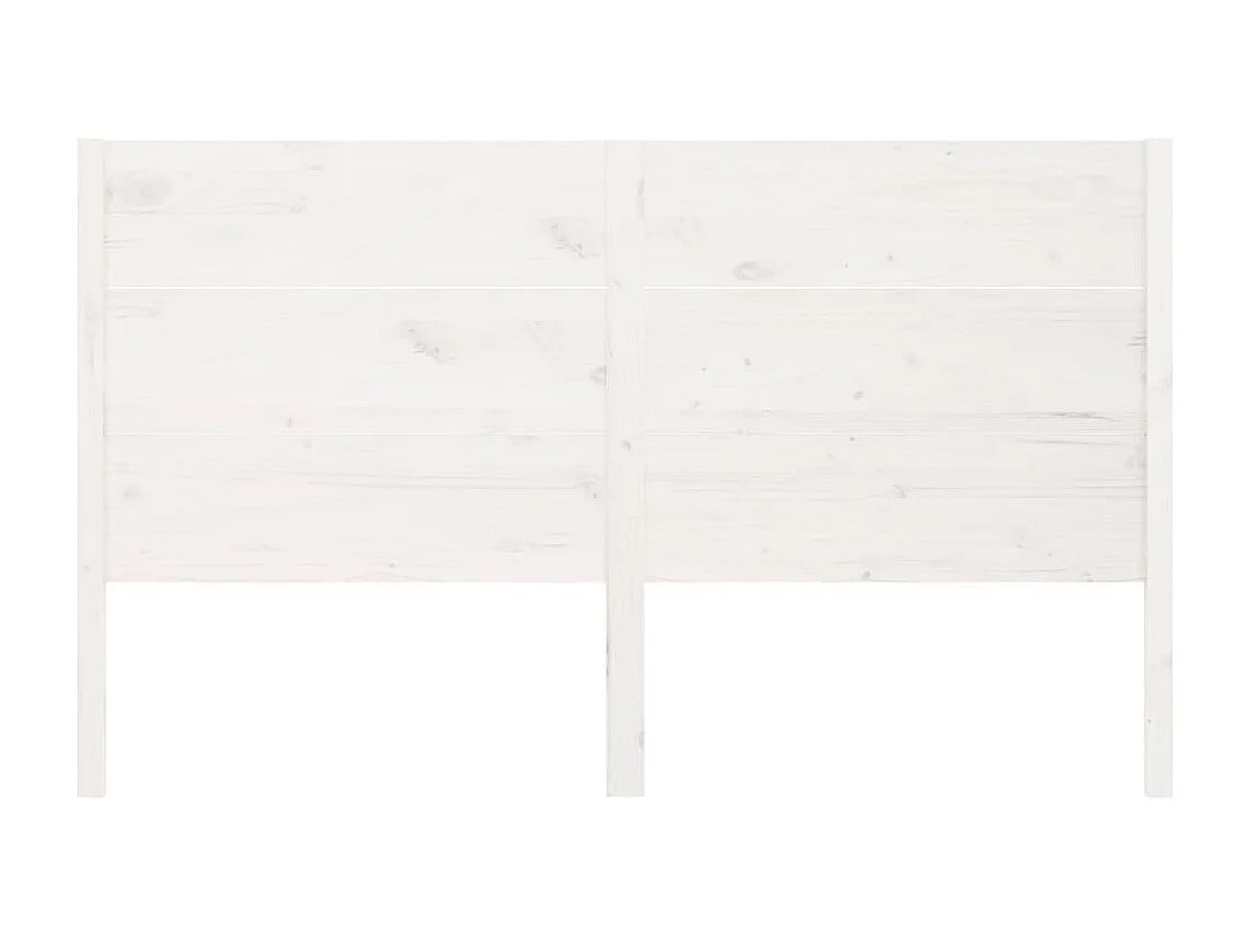 Cabeceira de cama 206x4x100 cm pinho maciço branco PT567659
