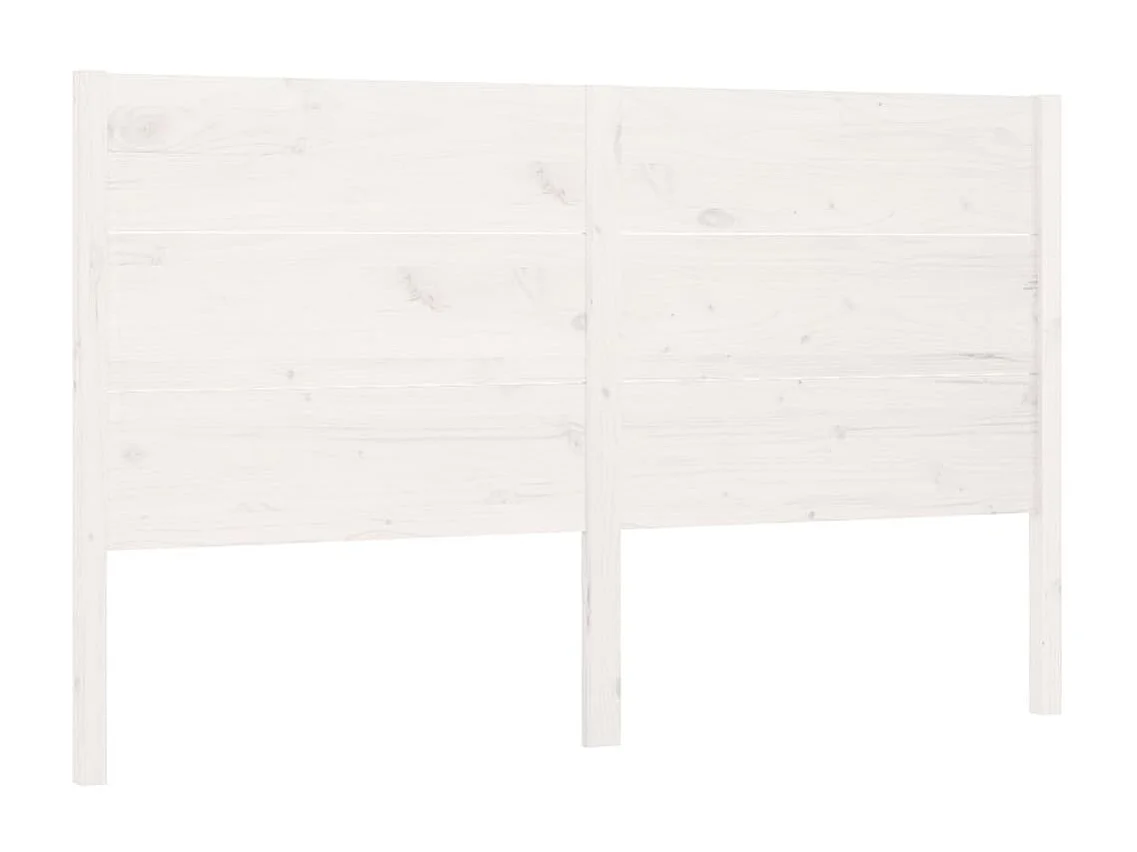 Tête de lit Blanc 206x4x100 cm Bois massif de pin POI62390 BonneVie Meuble
