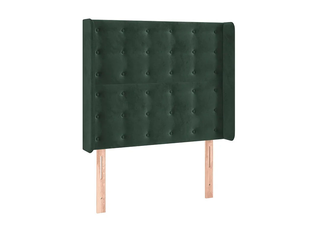 Hoofdbord met randen 83x16x118/128 cm fluweel groen NL669311