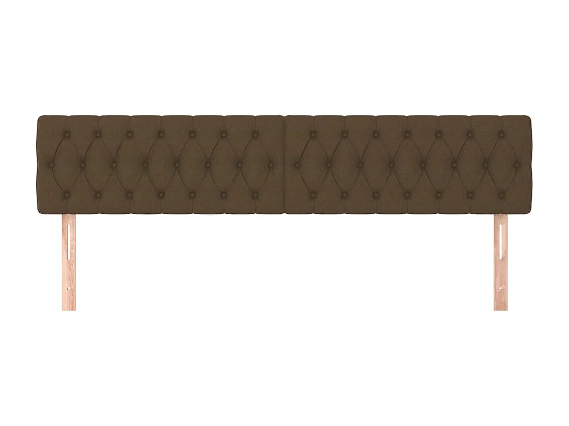 2 Pz Testiera Marrone Scuro 100 x 7 x 78/88 cm in Tessuto CFW497244