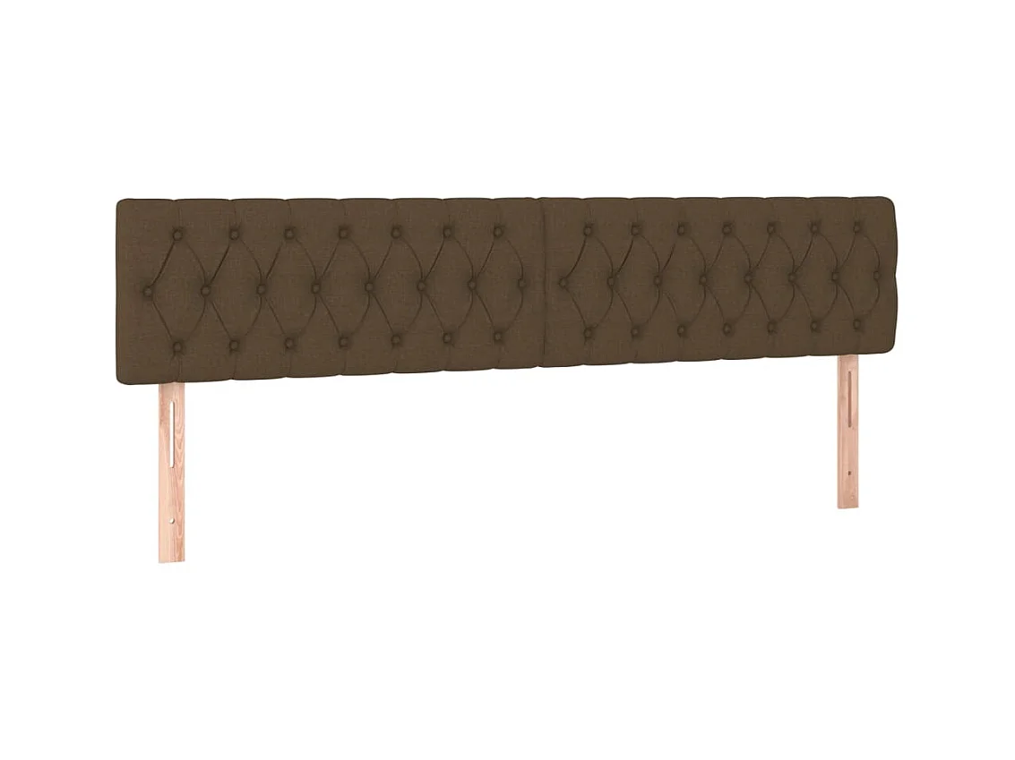 Têtes de lit 2 pcs Marron Foncé 100x7x78/88 cm Tissu POI72589 BonneVie Meuble