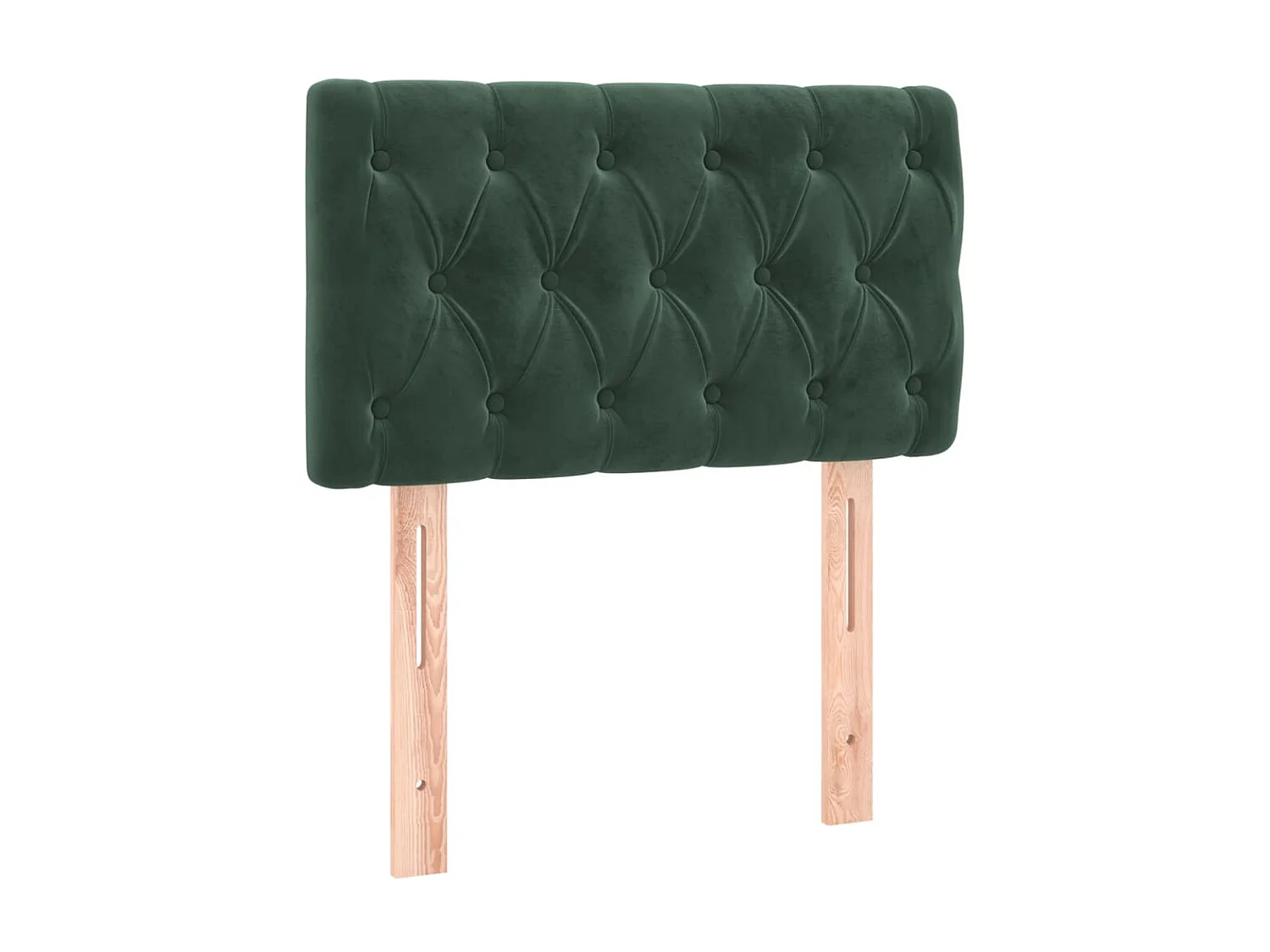 Cabecero con LED de terciopelo verde oscuro 80x7x78/88 cm ES59907