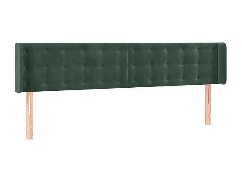 Tête de lit avec oreilles Vert foncé 183x16x78,88 cm Velours LKC15318 BonneVie Meuble
