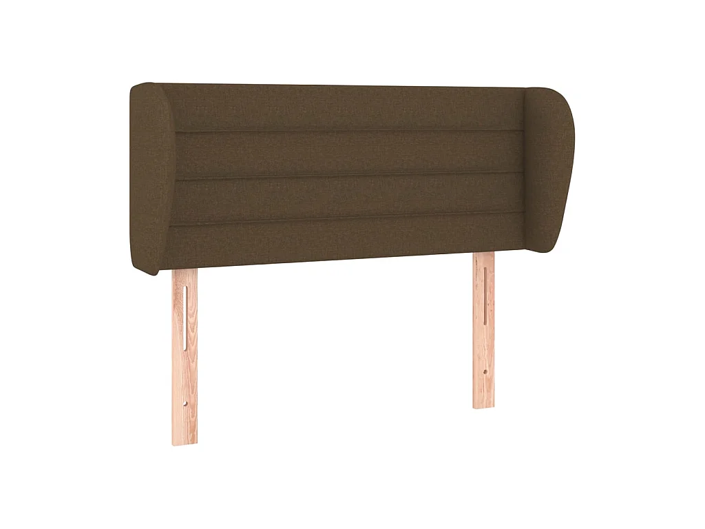 Tête de lit avec oreilles Marron foncé 103x23x78/88 cm Tissu POI26108 BonneVie Meuble