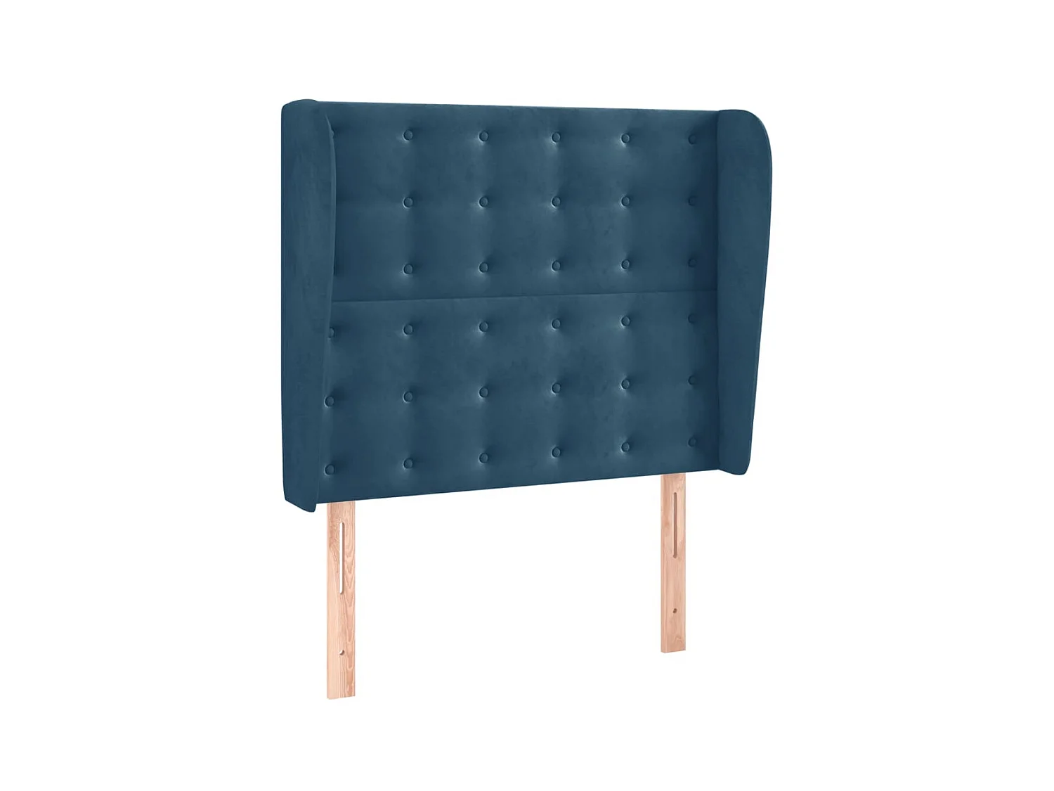 Tête de lit avec oreilles Bleu foncé 103x23x118/128 cm Velours POI58854 BonneVie Meuble