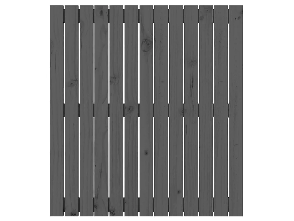 Tête de lit murale Gris 82,5x3x90 cm Bois massif de pin POI23655 BonneVie Meuble