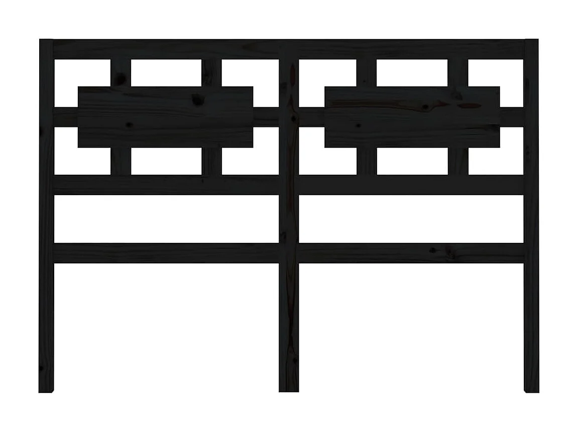 Tête de lit Noir 165,5x4x100 cm Bois massif de pin POI15335 BonneVie Meuble