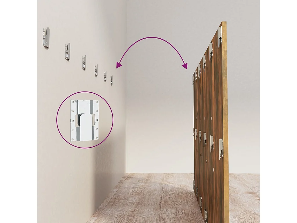 Tête de lit Chêne fumé 200x1,5x80 cm Bois d'ingénierie POI11948 BonneVie Meuble