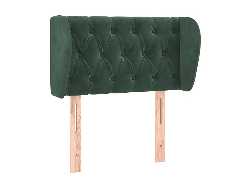 Tête de lit avec oreilles Vert foncé 83x23x78,88 cm Velours LKC50183 BonneVie Meuble