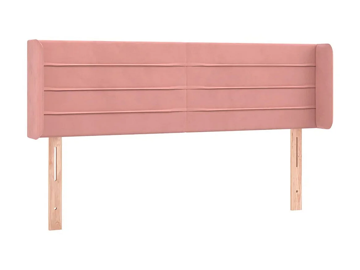 Tête de lit à LED Rose 147x16x78/88 cm Velours POI62860 BonneVie Meuble