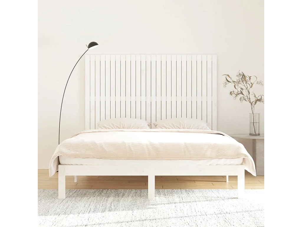 Wandhoofdbord 166x3x110 cm massief grenenhout wit NL671086