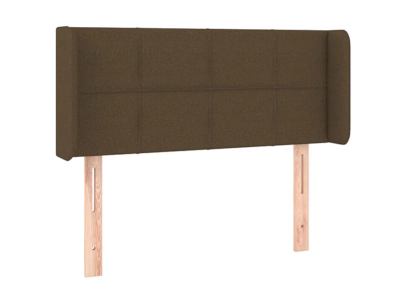 Tête de lit avec oreilles Marron Foncé 83x16x78/88 cm Tissu POI90420 BonneVie Meuble