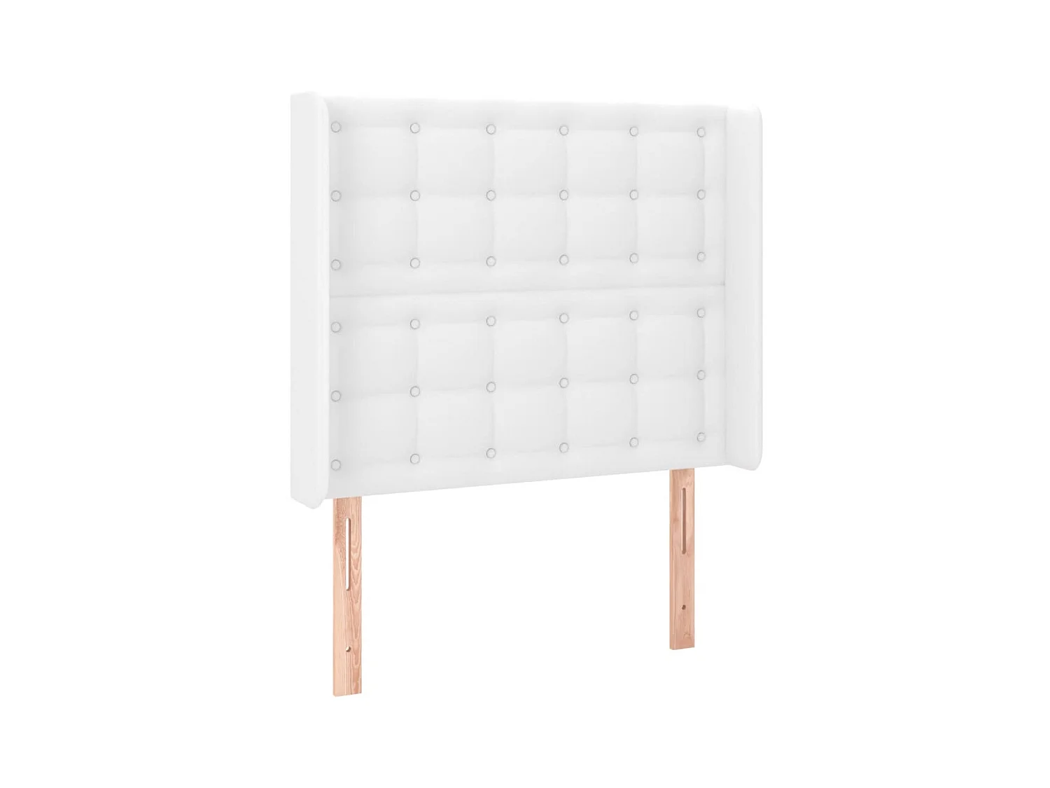 Tête de lit avec oreilles Blanc 93x16x118/128 cm Similicuir POI39176 BonneVie Meuble