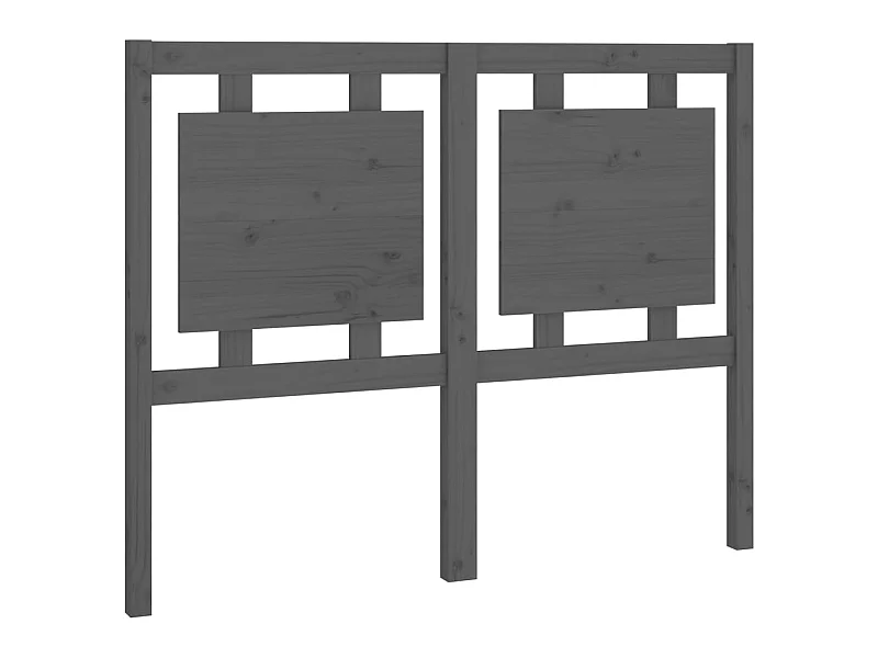 Testiera | Testata del letto per Letto Grigia 125,5x4x100 cm Legno Massello di Pino