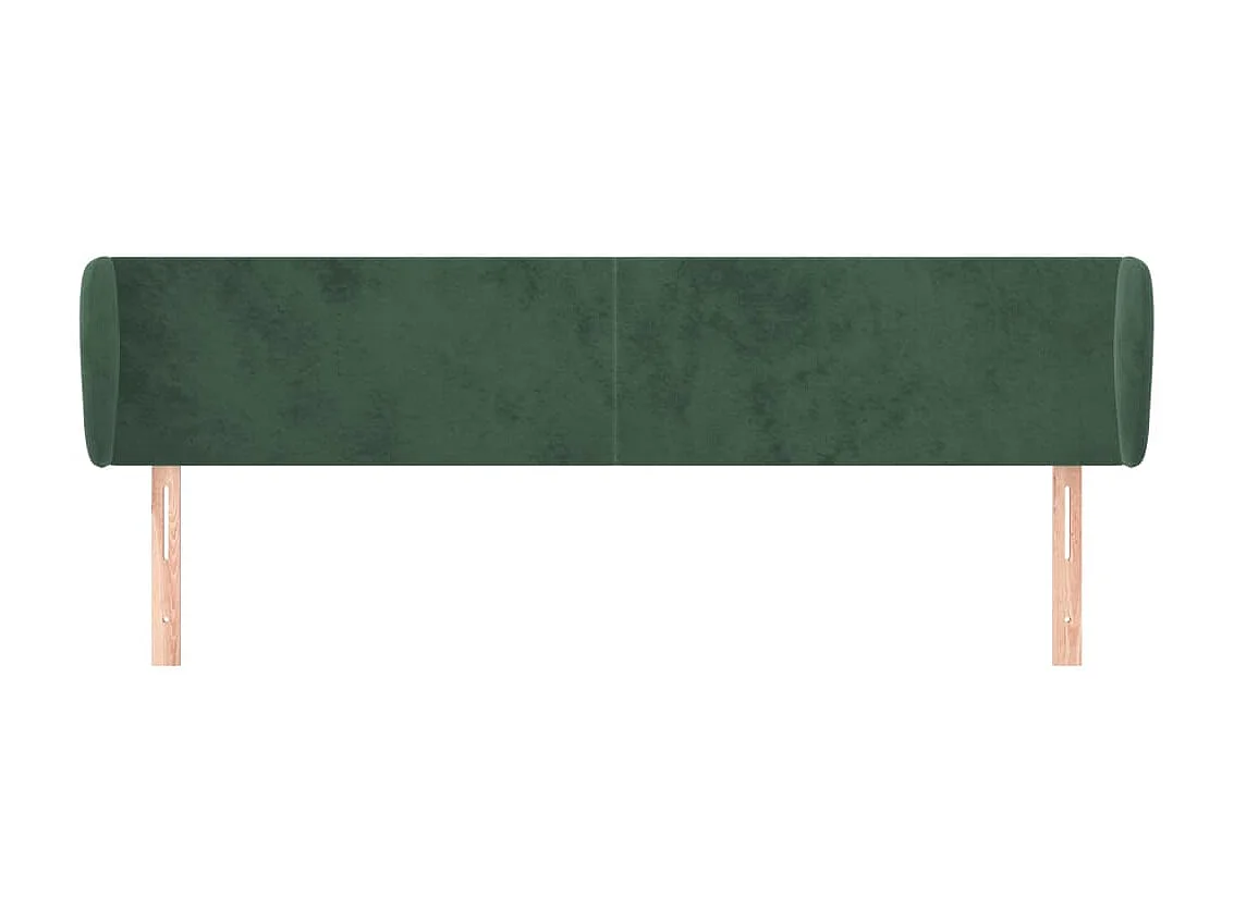 Cabecero de terciopelo verde oscuro 203x23x78/88 cm ES261621