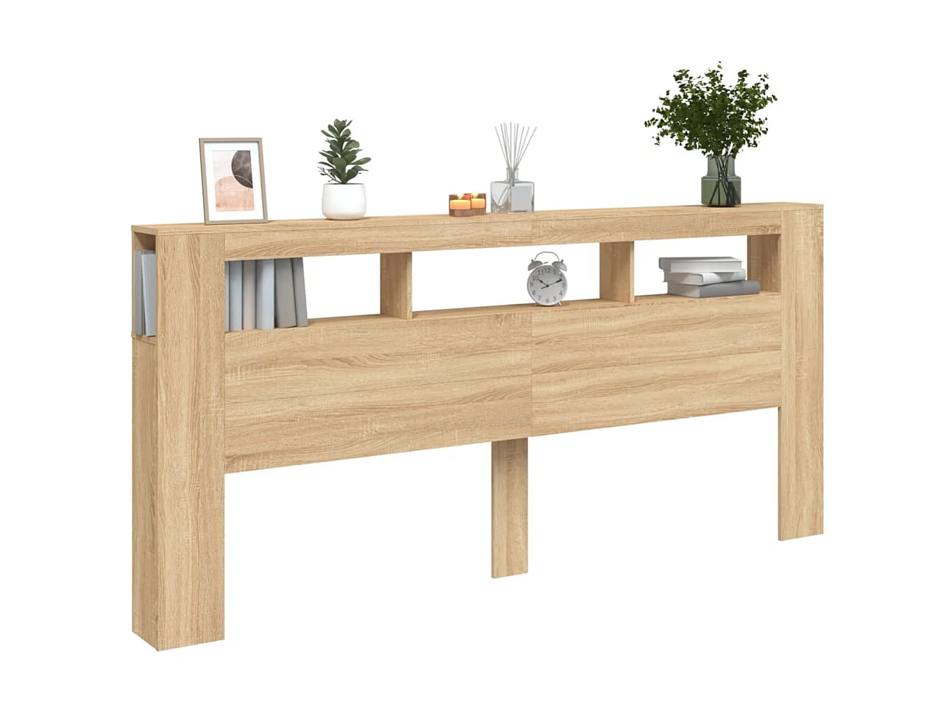 Testiera | Testata del letto LED Rovere Sonoma 220x18,5x103,5 cm Legno Multistrato