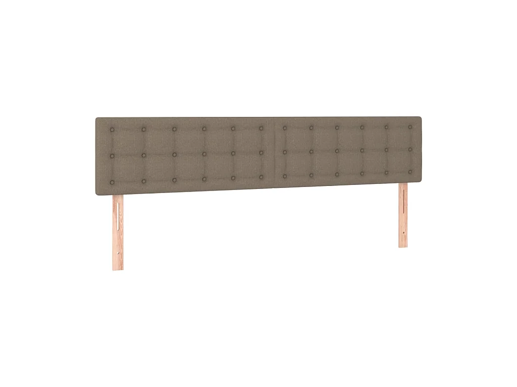 Têtes de lit 2 pcs Taupe 100x5x78/88 cm Tissu POI87438 BonneVie Meuble