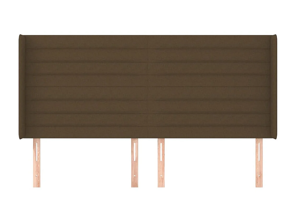 Kopfteil,Bettkopfteil mit Ohren Dunkelbraun 163x16x118/128 cm Stoff -gkd113295