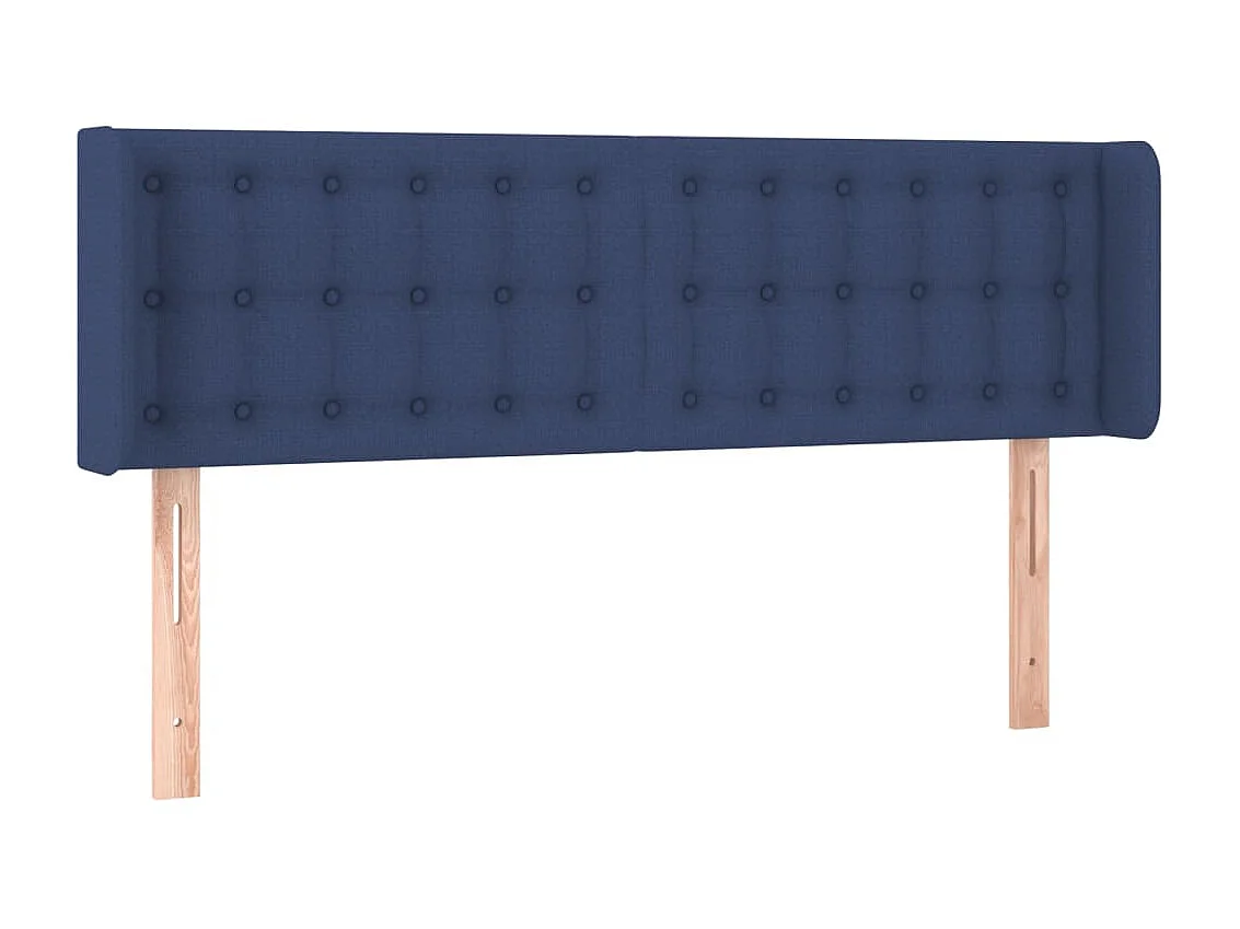 Tête de lit avec oreilles Bleu 147x16x78/88 cm Tissu POI72968 BonneVie Meuble