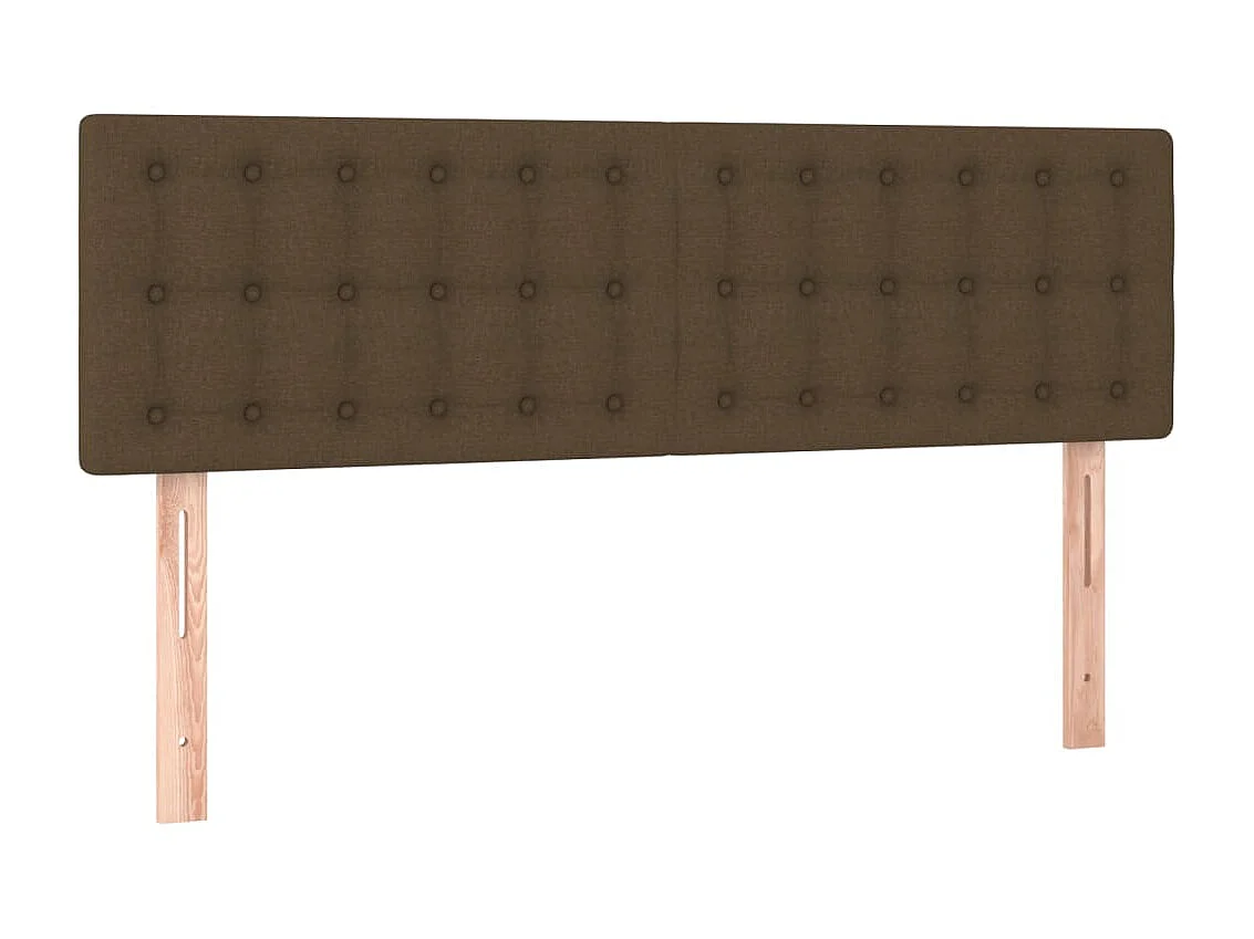 Têtes de lit 2 pcs Marron foncé 72x5x78/88 cm Tissu POI83409 BonneVie Meuble