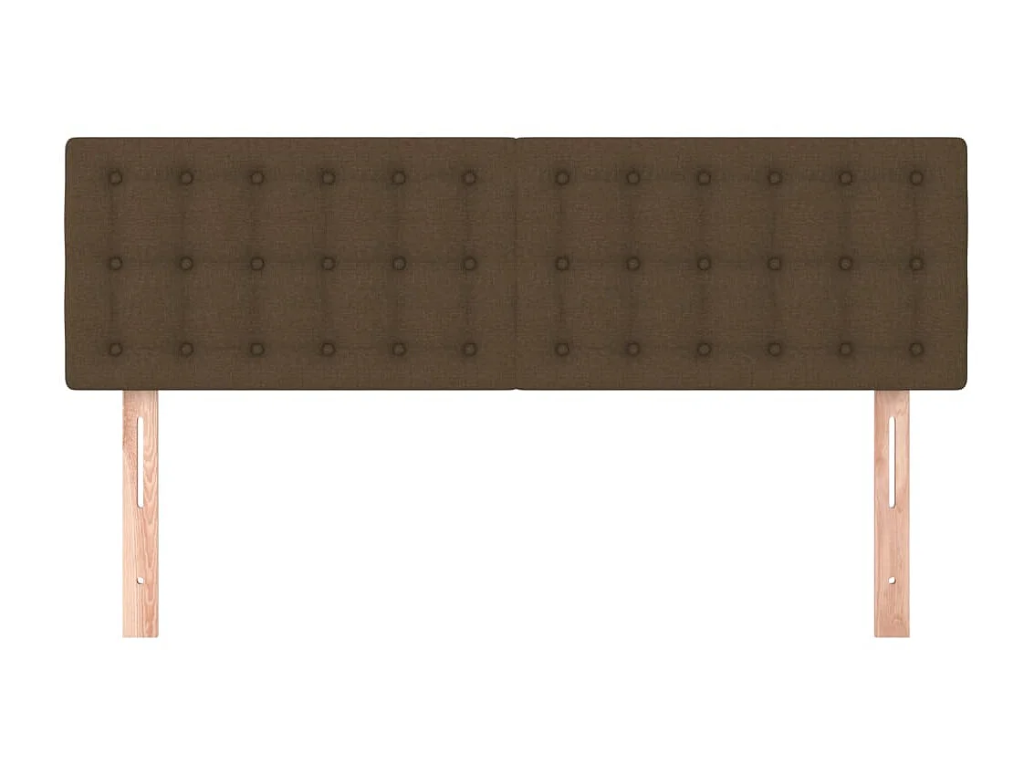 Têtes de lit 2 pcs Marron foncé 72x5x78/88 cm Tissu POI83409 BonneVie Meuble