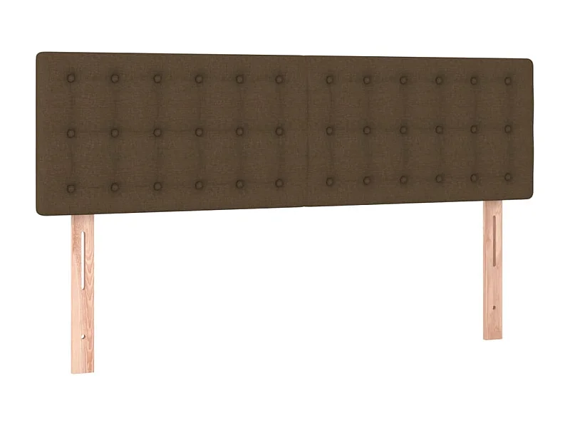 Têtes de lit 2 pcs Marron foncé 72x5x78/88 cm Tissu POI83409 BonneVie Meuble