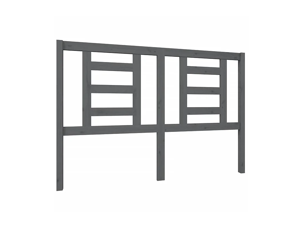 Testiera | Testata del letto per Letto Grigia 146x4x100cm in Legno Massello di Pino
