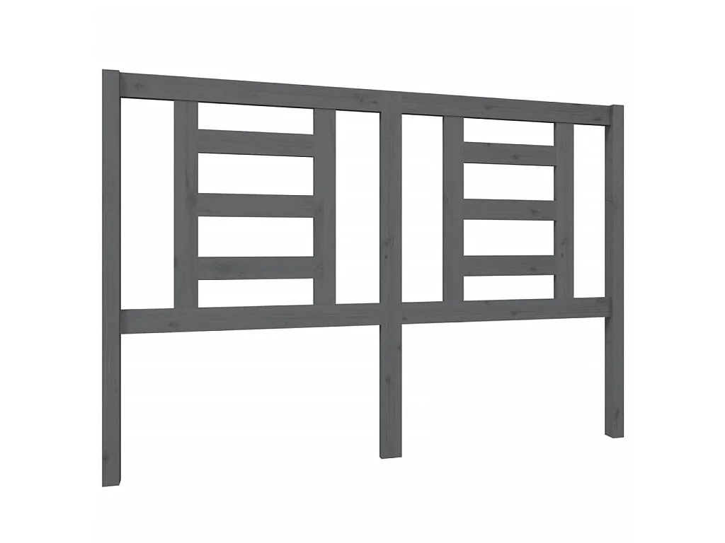 Testiera | Testata del letto per Letto Grigia 146x4x100cm in Legno Massello di Pino