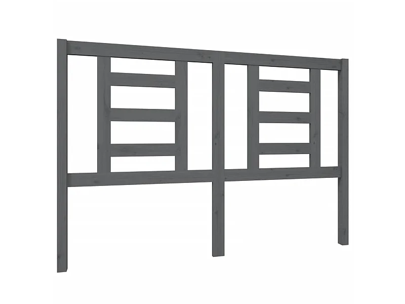 Tête de lit Gris 146x4x100 cm Bois massif de pin POI92240 BonneVie Meuble