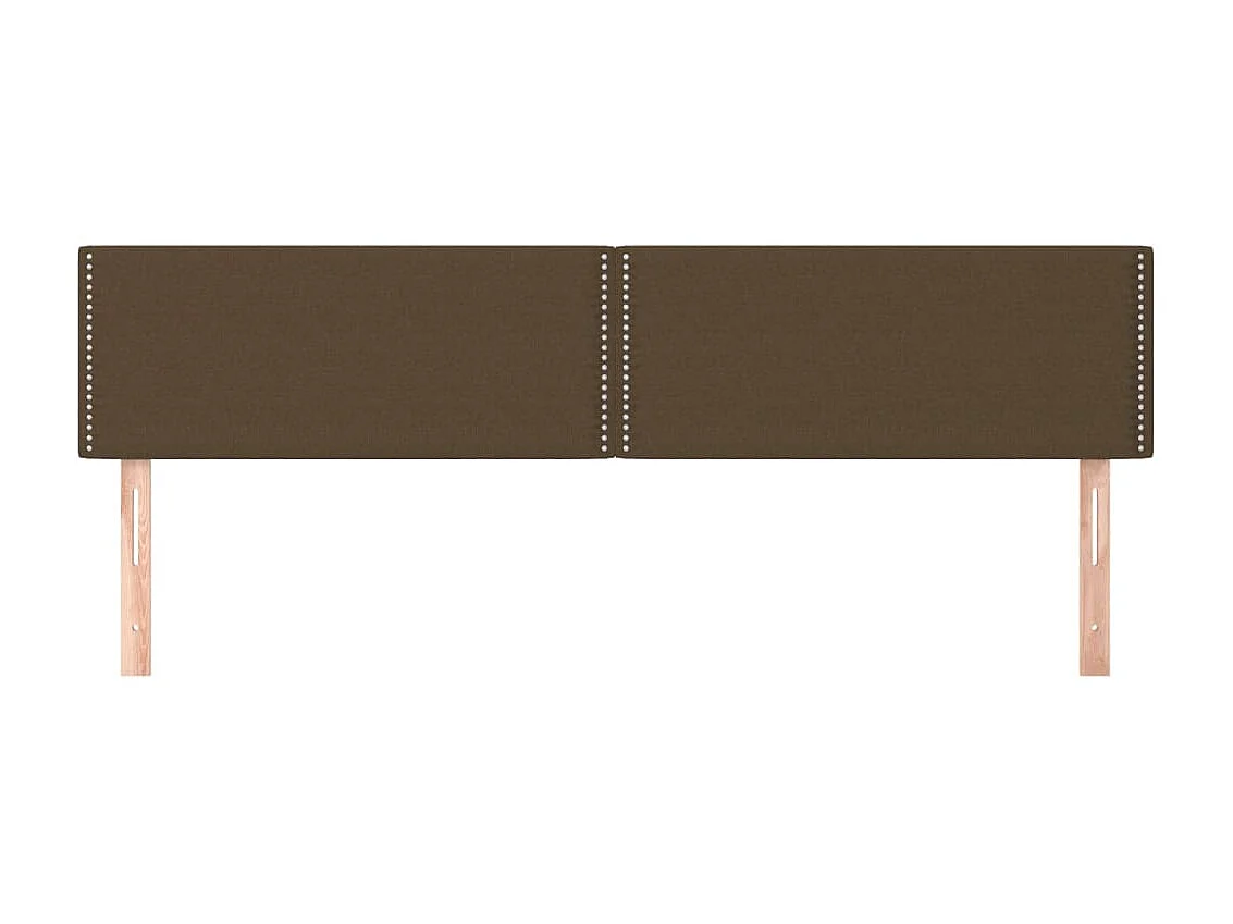 2er-set-Kopfteil,Bettkopfteile Dunkelbraun 100x5x78/88 cm Stoff -gkd184125