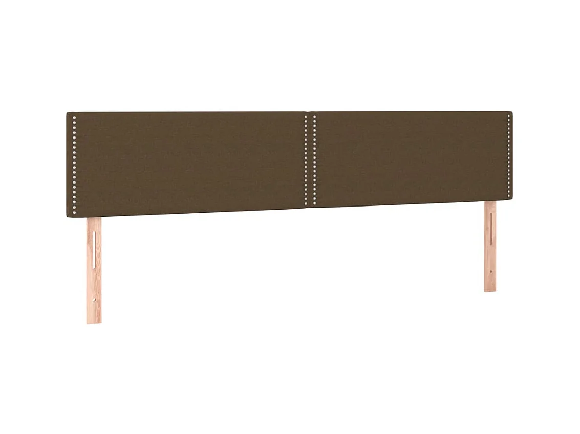 Testiere | Testate del letto 2 pz Marrone Scuro 100x5x78/88 cm in Tessuto