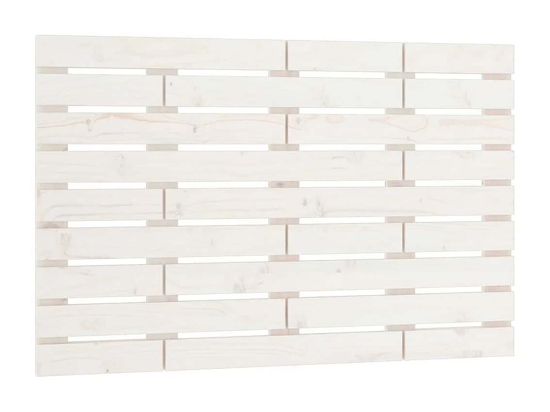 Cabeceira de parede 96x3x63 cm madeira de pinho maciça branco PT111224