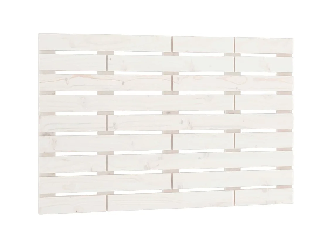 Tête de lit murale Blanc 96x3x63 cm Bois massif de pin POI45362 BonneVie Meuble