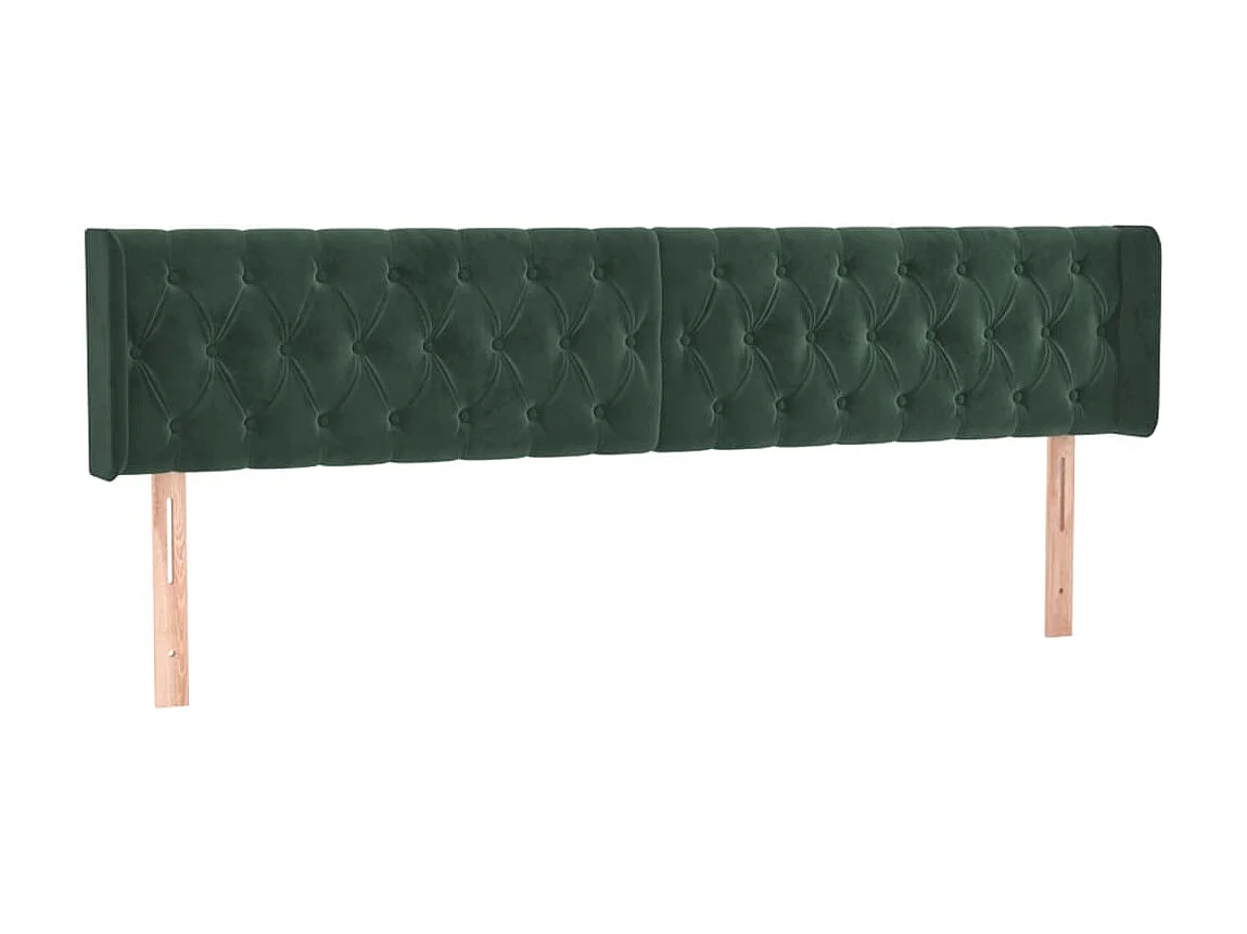 Tête de lit à LED Vert foncé 183x16x78,88 cm Velours LKC23346 BonneVie Meuble