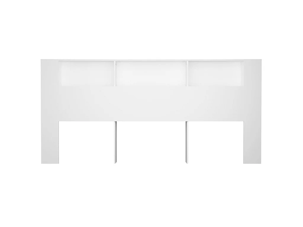 Armoire de tête de lit Blanc 220x18,5x104,5 cm POI23120 BonneVie Meuble