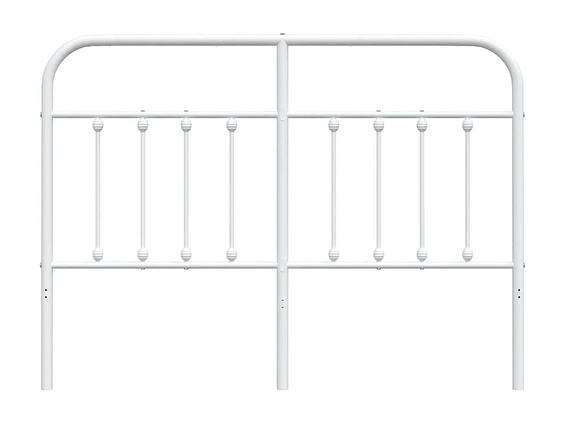 Tête de lit métal blanc 135 cm POI20083 BonneVie Meuble