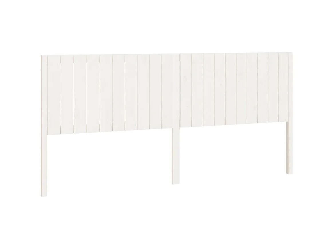 Tête de lit Blanc 205,5x4x100 cm Bois massif de pin POI62068 BonneVie Meuble