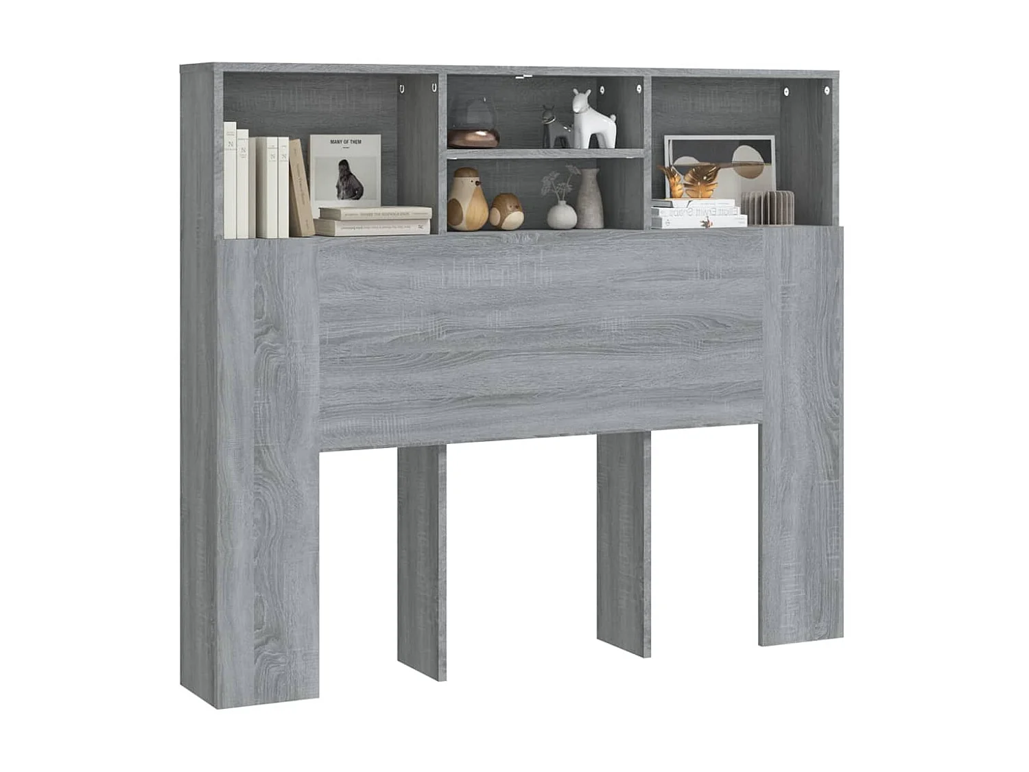 Armoire de tête de lit Sonoma gris 120x19x103,5 cm POI39604 BonneVie Meuble