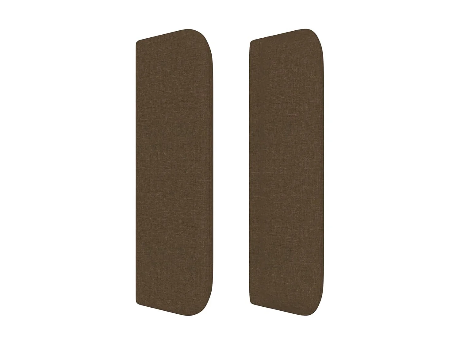 Kopfteil,Bettkopfteil mit Ohren Dunkelbraun 203x16x78/88 cm Stoff -gkd758762