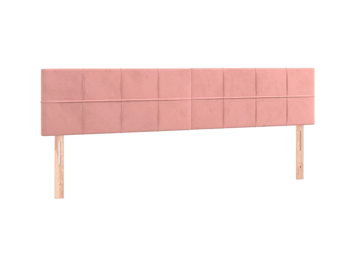 Têtes de lit 2 pcs Rose 100x5x78/88 cm Velours POI49350 BonneVie Meuble