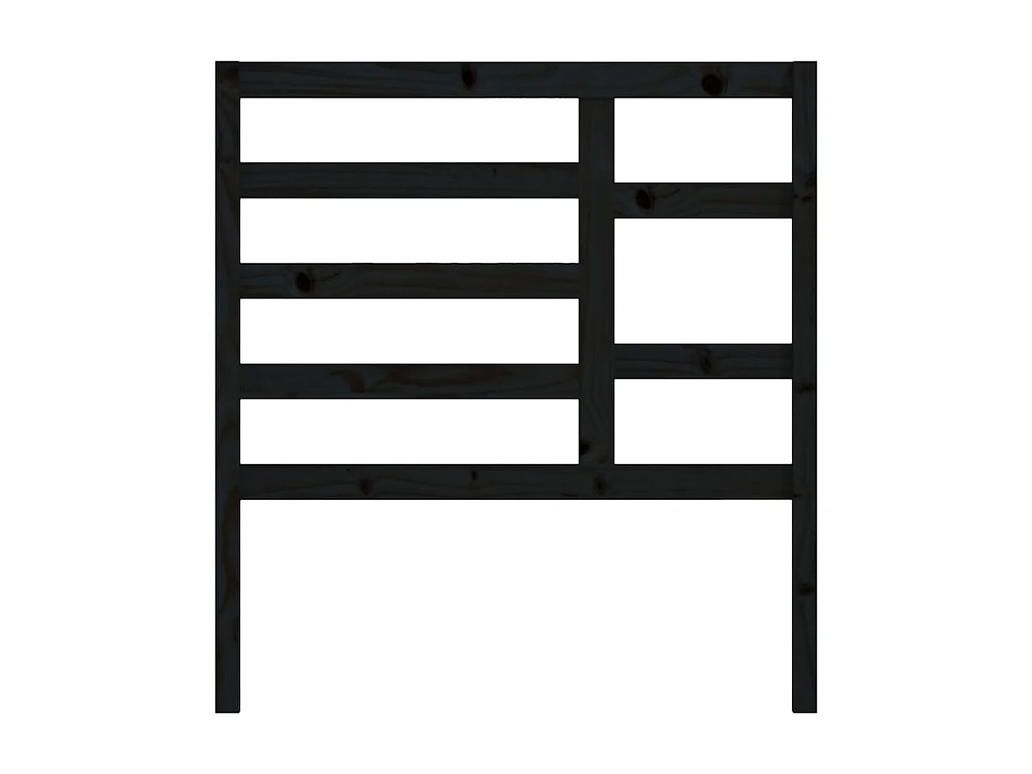 Tête de lit Noir 106x4x104 cm Bois massif de pin POI65559 BonneVie Meuble